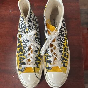 Converse your story Yellow and Black High-Top Sneakers size 10men’s